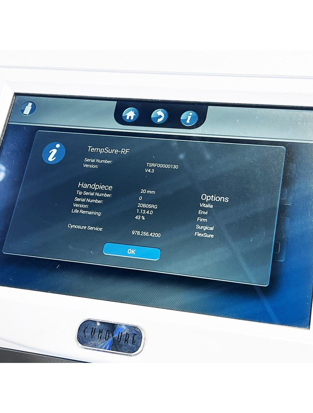 2018 Cynosure Ellman TempSure ENVI RadioFrequency FlexSure Skin Tightening RF