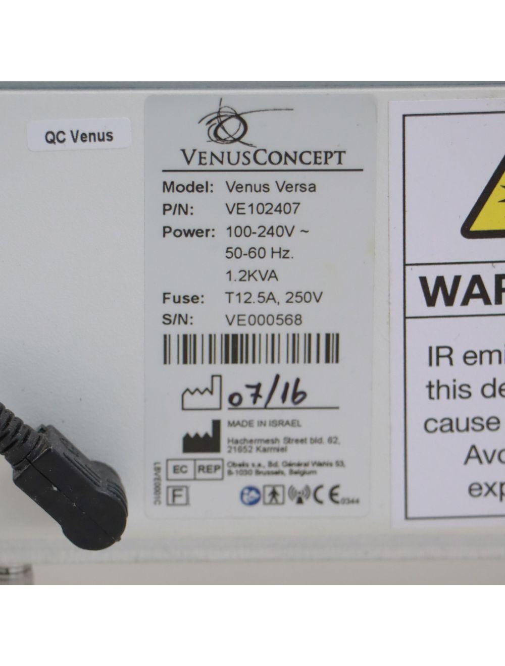 2016 VenusConcept Venus Versa IPL Laser Hair Removal Skin Rejuvenation System