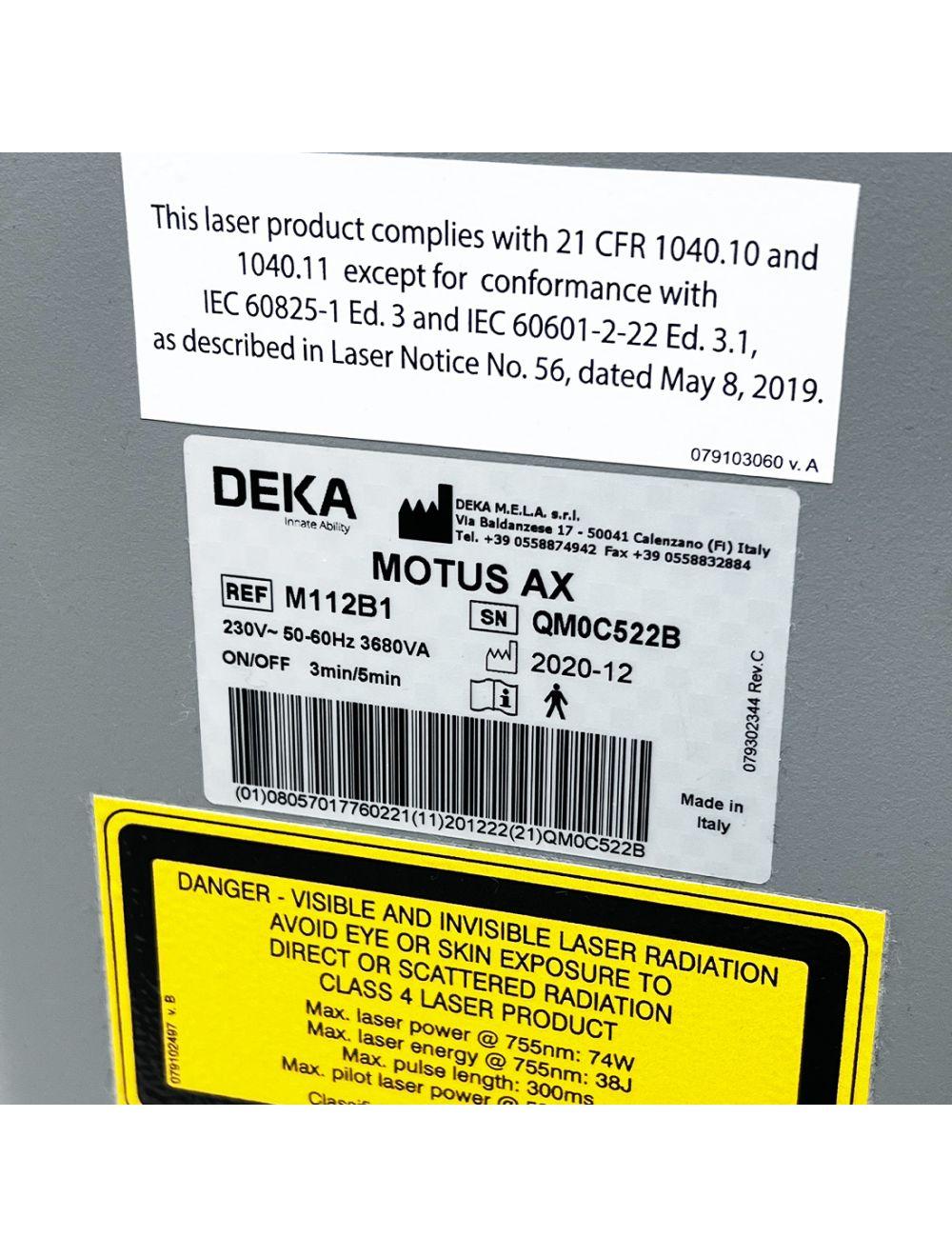 2020 DEKA Cartessa Motus AX Alexandrite 755nm Hair Removal Pigment Lesions