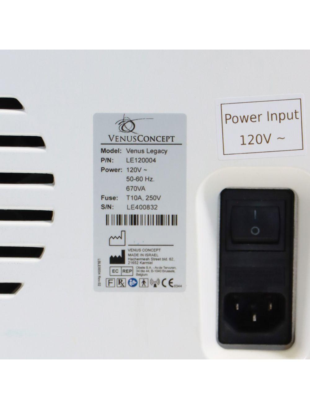 Venus Concept Venus Legacy RF Radio Frequency System Cellulite Wrinkle Reduction