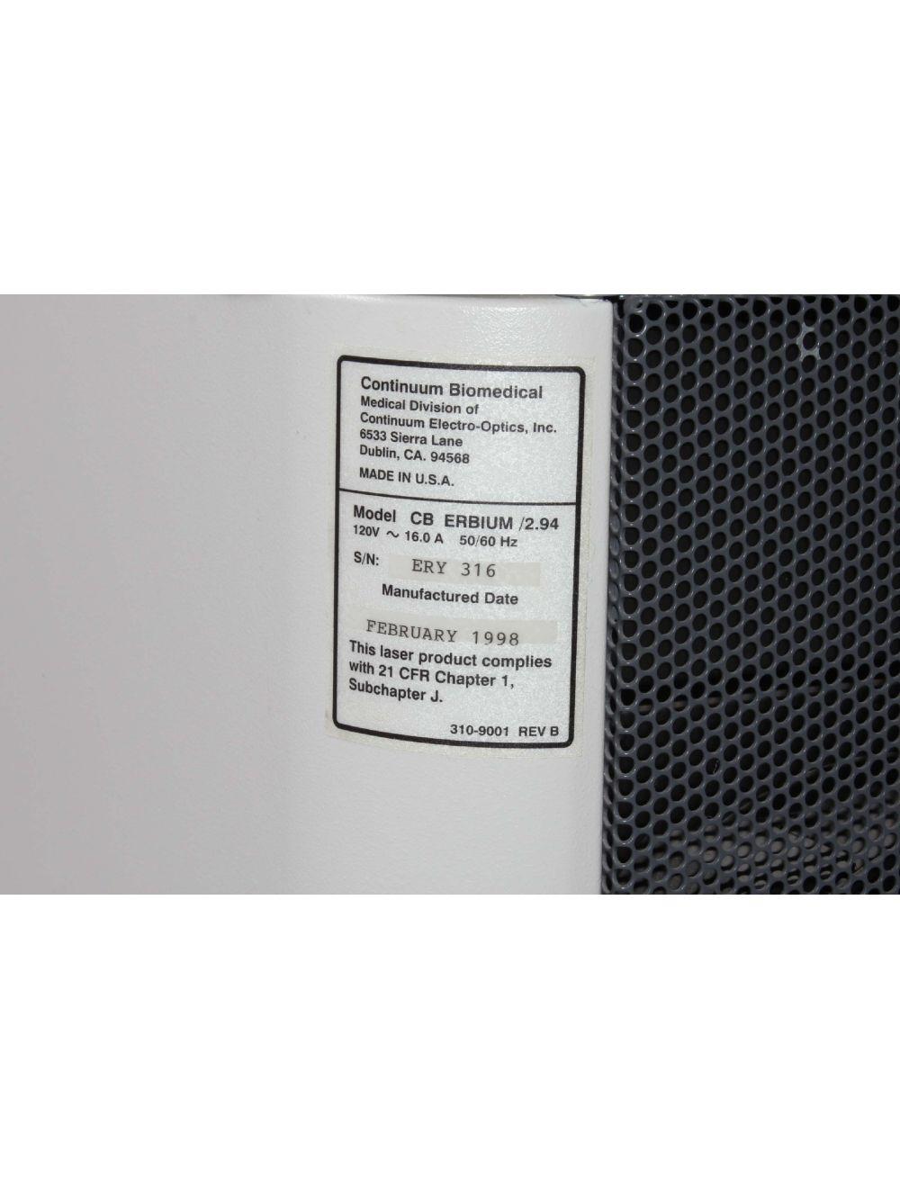 1998 ConBio CB Erbium/294 Erbium YAG 2940 Dermatology Ablative Resurfacing Laser