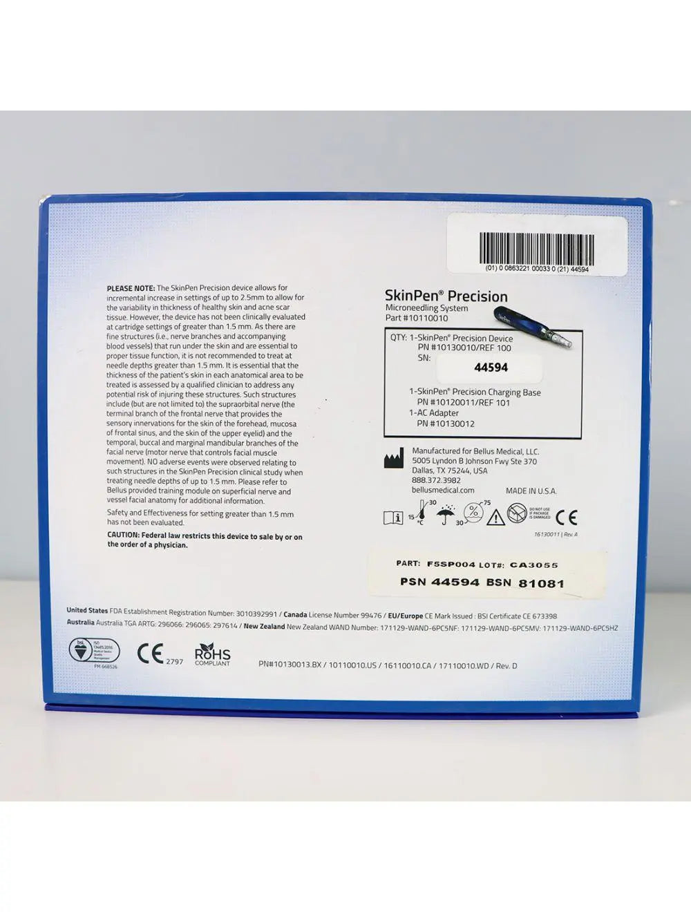 SkinPen Precision Microneedling System SN: 44594