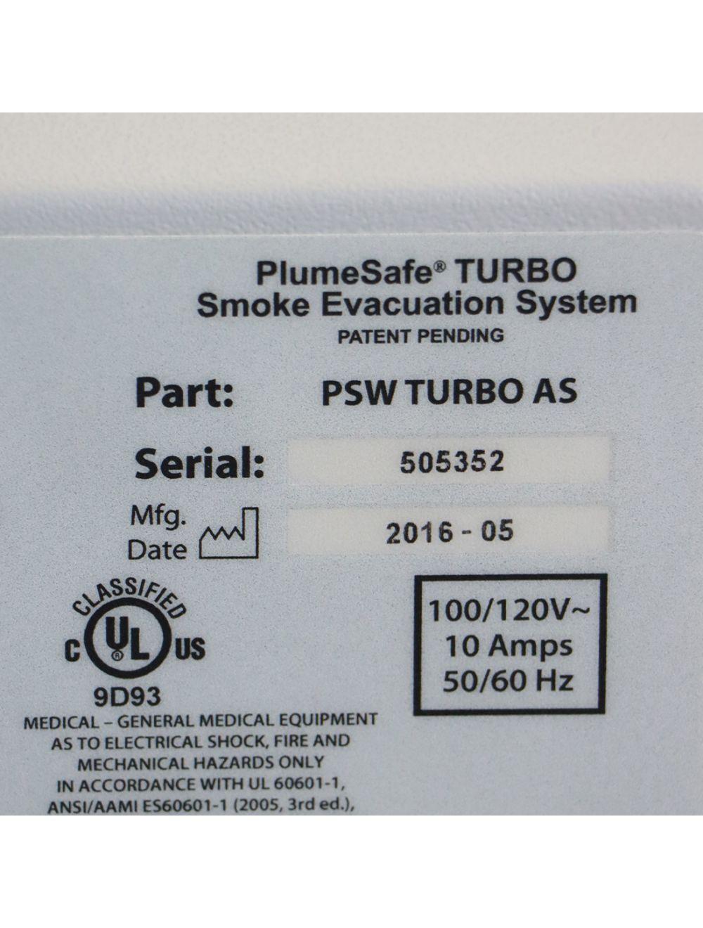 2016 Buffalo Filter Whisper TURBO PlumeSafe Smoke Evacuation System PSW Turbo AS