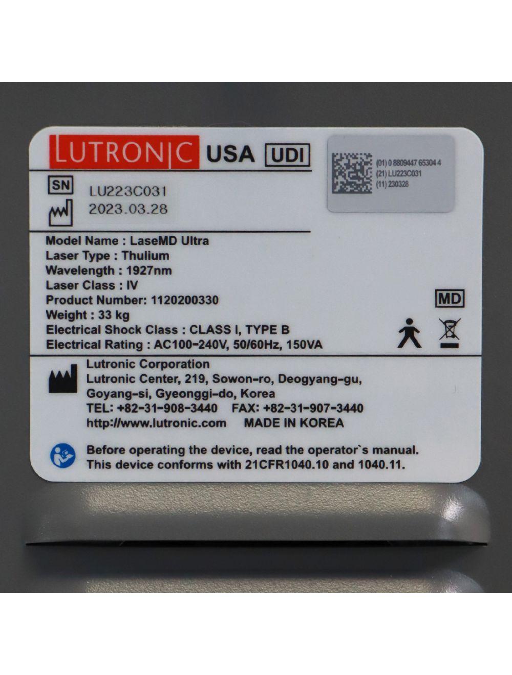 2023 Lutronic LaseMD Ultra Fractional Laser Wrinkles Skin Resurfacing Acne