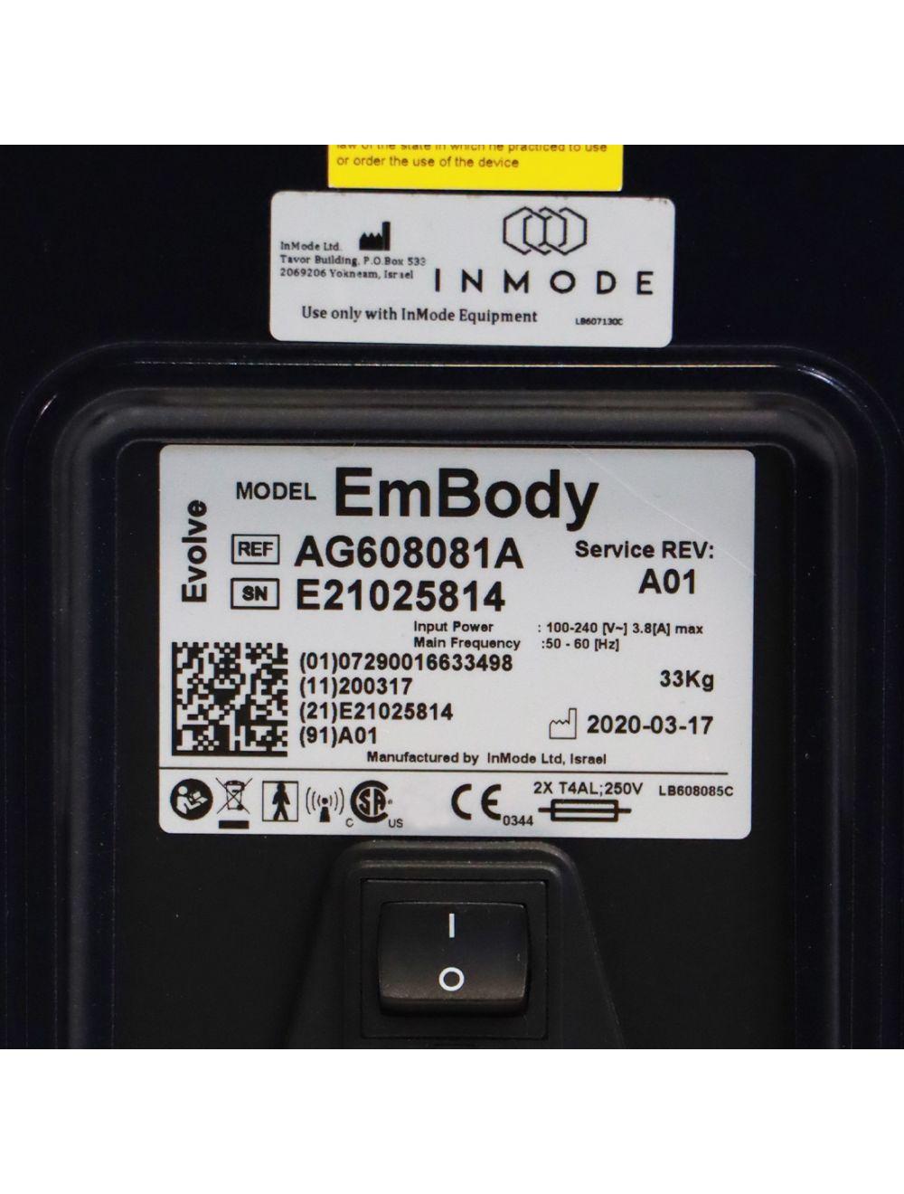 2020 InMode EvolveX Embody Full Body Remodel Muscle Toning EMS RF Tite Transform