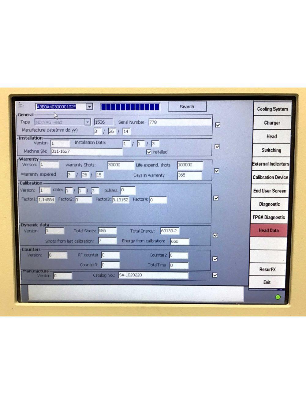 Lumenis M22 Multi-Spot Nd YAG 1064 nm Laser Handpiece ONLY 686 SHOTS 2014 image 8