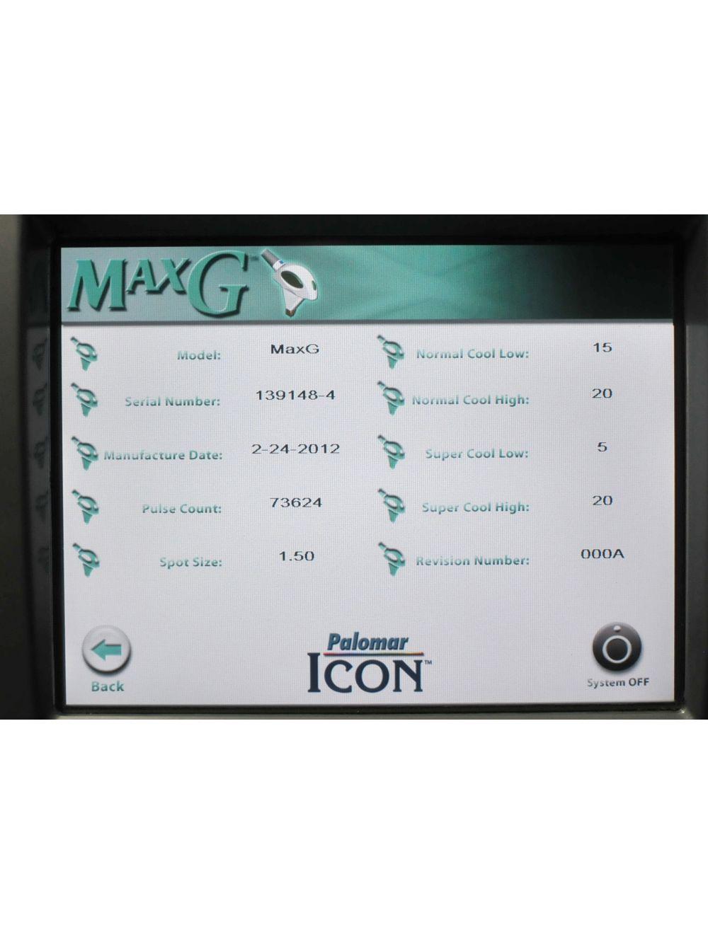 2012 Palomar MaxG Hand Piece ICON Laser Max G IPL Handpiece Vascular Lesions image 8