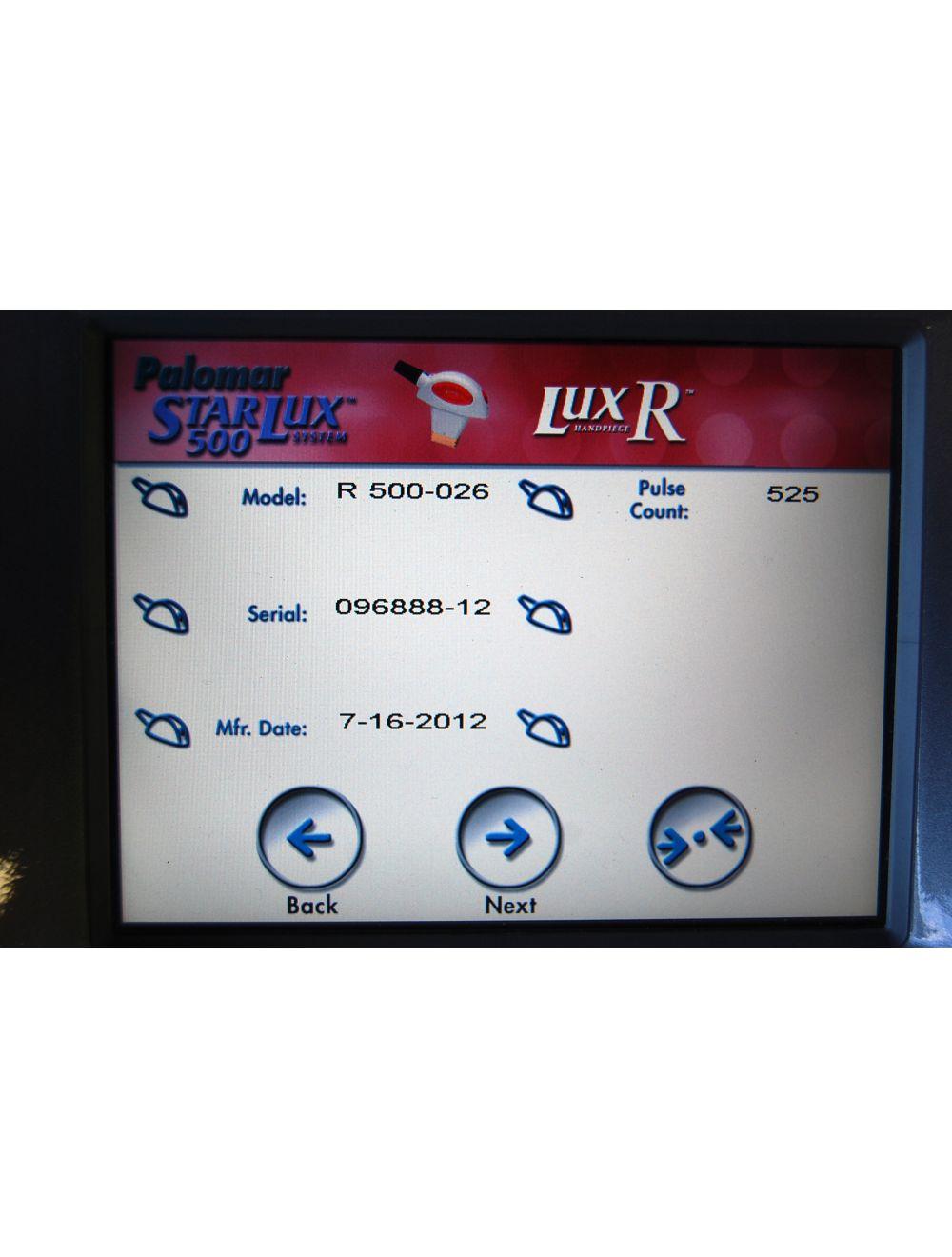 2012 Palomar StarLux 500 Lux R Handpiece LuxR Hand Piece Cynosure image 4