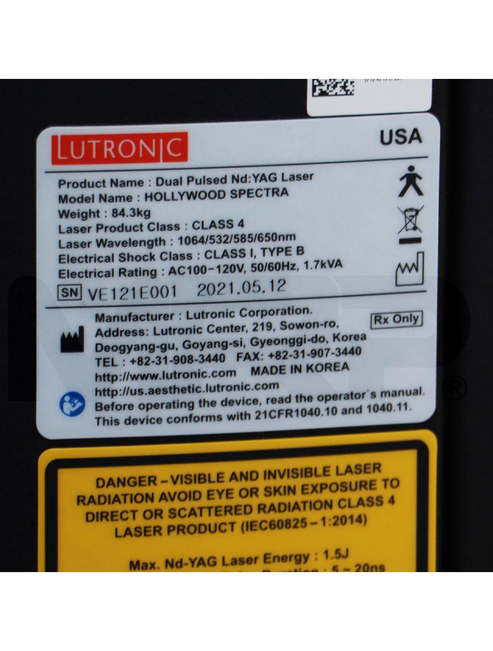 2021 Lutronic Hollywood Spectra 532/585/650/1064nm Laser Skin Pigmentation System image 5