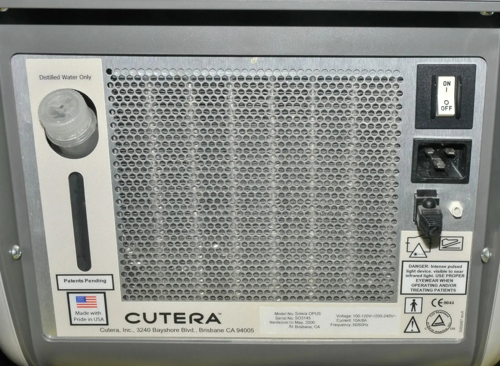 2006 Cutera Solera OPUS LP560 Benign Pigmented Lesions Portable IPL Laser System