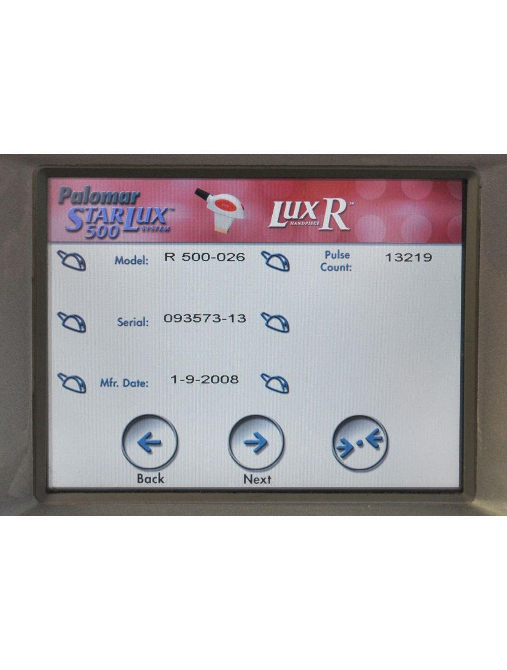 2008 Palomar StarLux 500 Lux R Handpiece LuxR Hand Piece Cynosure Star Lux image 8