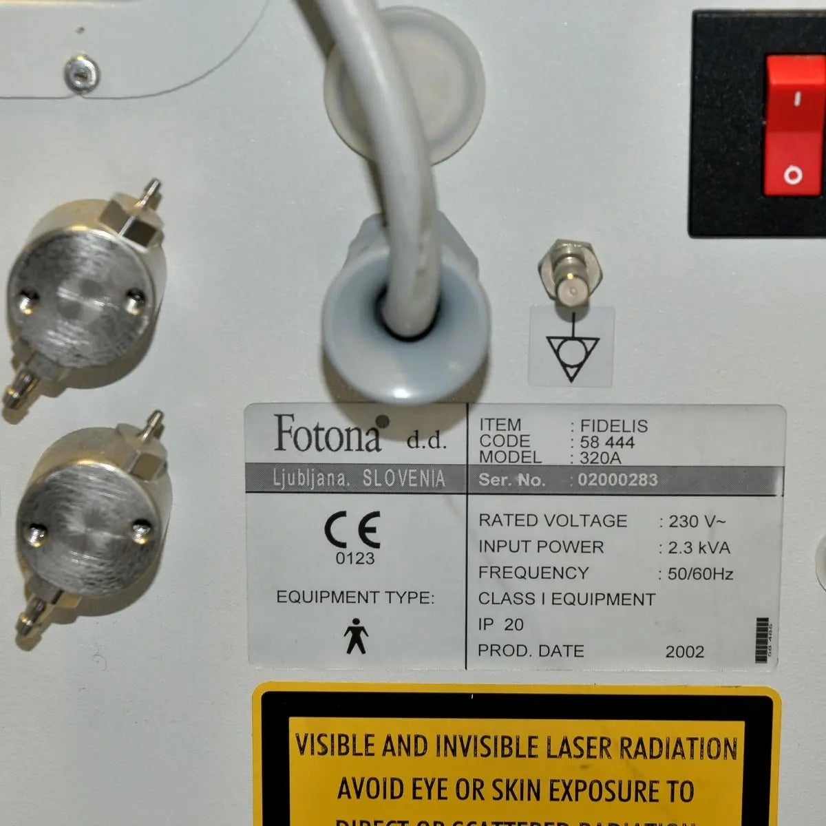 2002 Fotona Fidelis 320A Er:YAG 2940nm Erbium Acne Skin Resurfacing Laser System