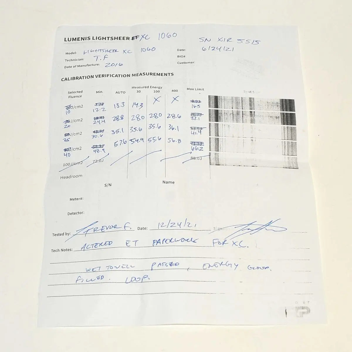 2019 LightSheer Lumenis Desire XC Diode Laser Hair Removal Chill Tip Handpiece