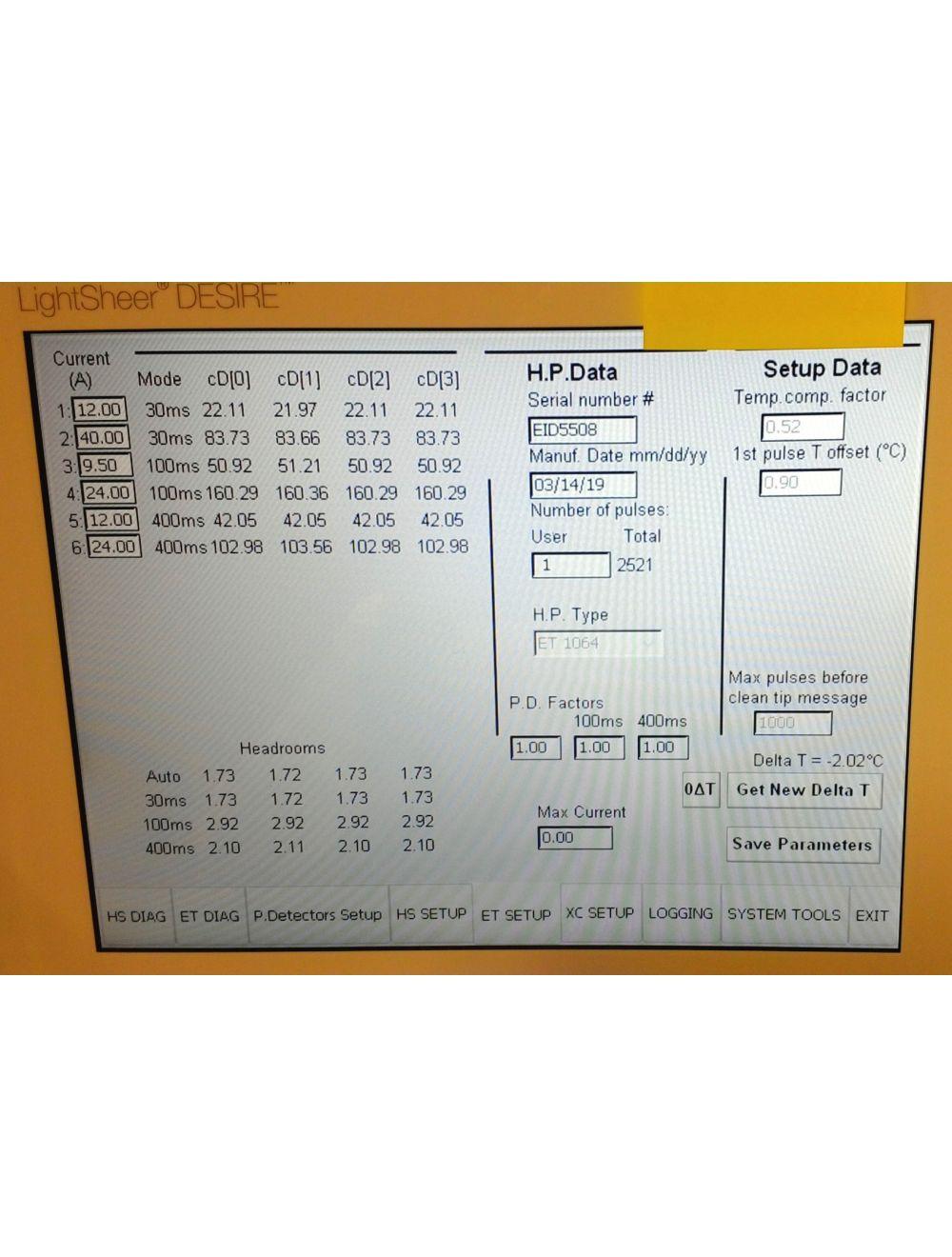 2019 LightSheer Lumenis DESIRE ET 1060nm Laser Hair Removal Chill Tip Handpiece image 7