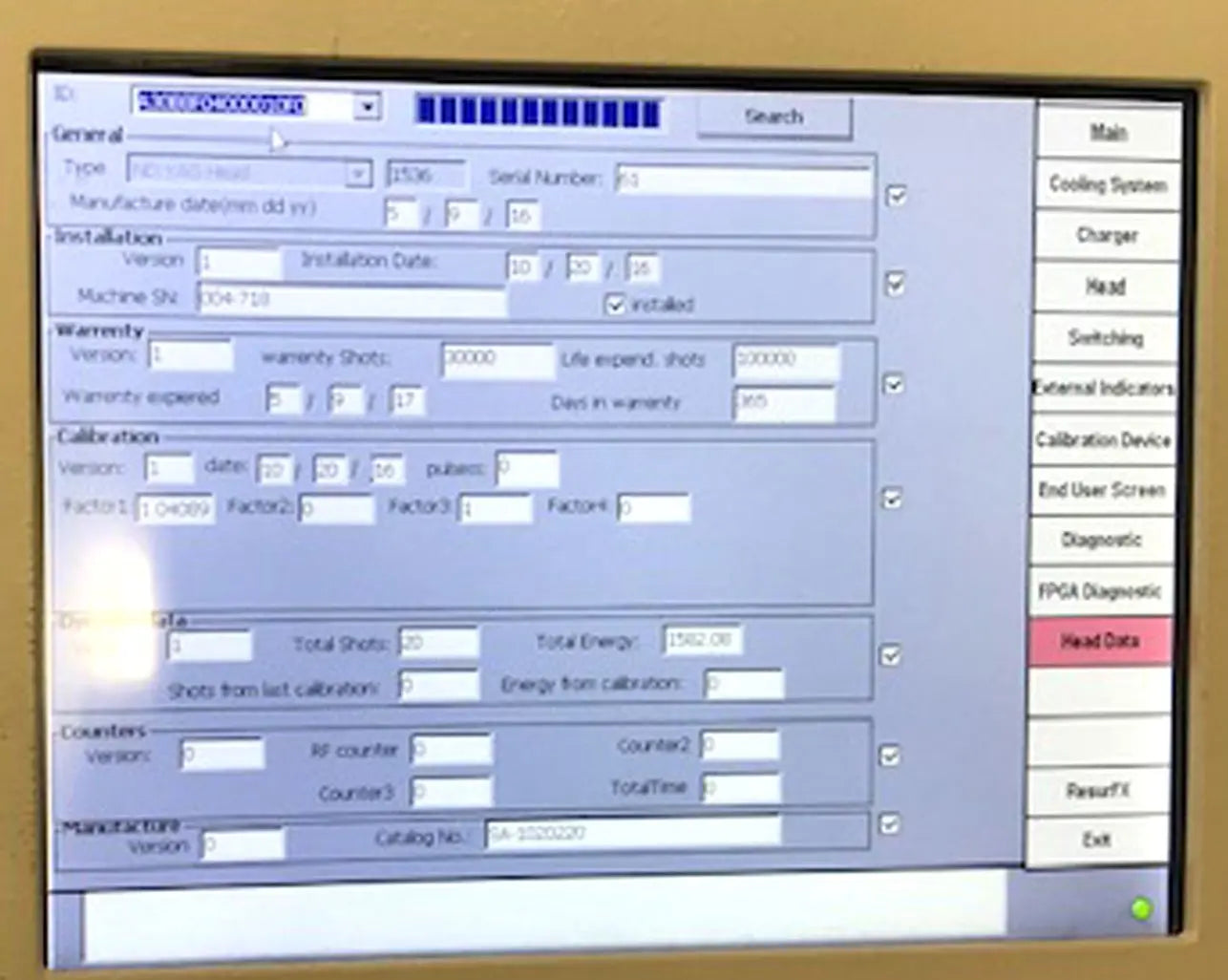 Lumenis M22 Laser Multi-Spot Nd:YAG Facial Wrinkles Treatment Handpiece 20 SHOTS