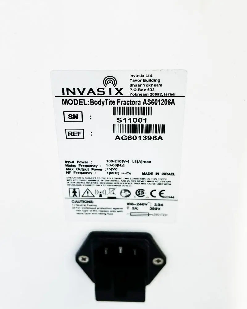 2013 Invasix BodyTite Fractora BodyFX Fractional Skin Resurfacing System