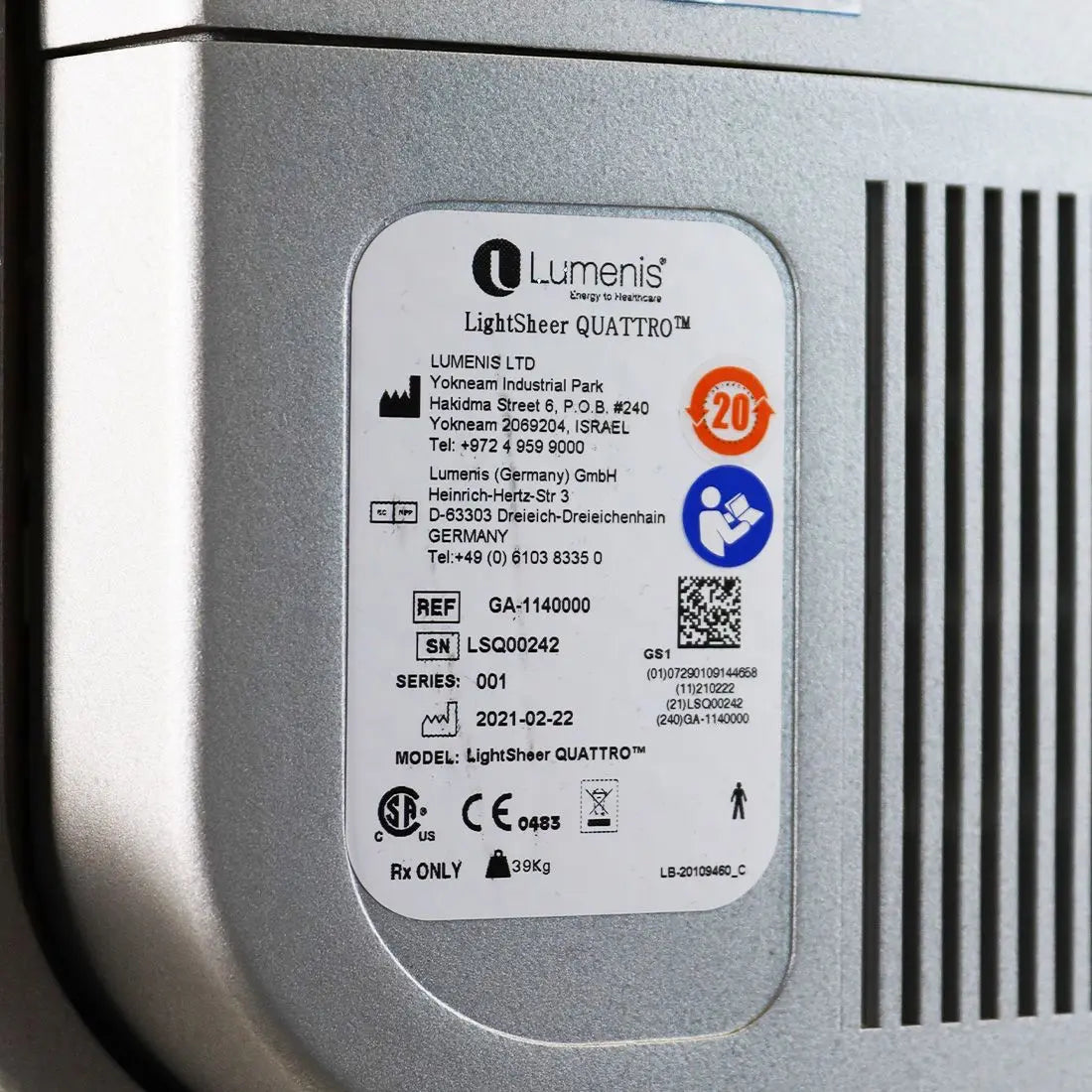 2021 Lumenis LightSheer Quattro 805nm 1060nm Diode Laser Hair Removal System Lumenis